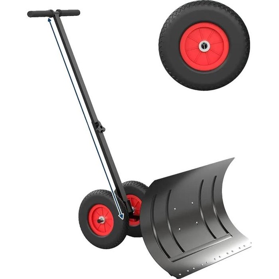 Outil de déneigement, design ergonomique, poignée réglable, 74x42cm