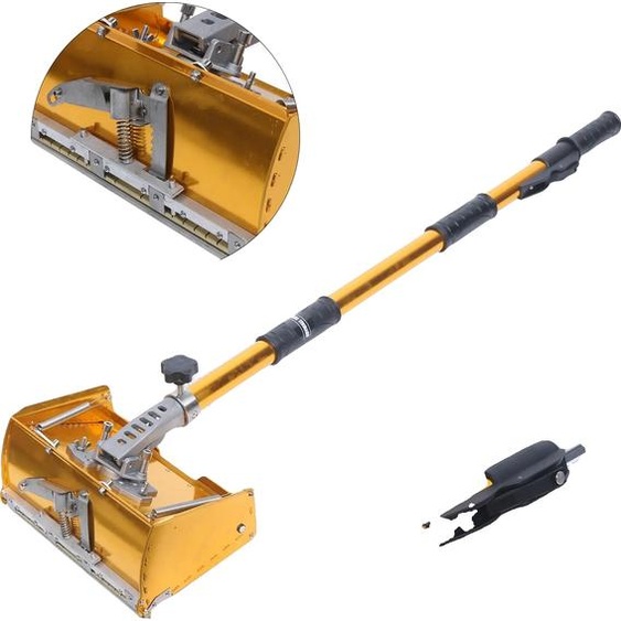 Outil de nettoyage pour surfaces planes, hauteur de poignée réglable, grande boîte de capacité, design léger en aluminium