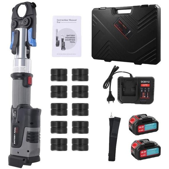 Outil de sertissage de tubes, alimenté par batterie 18V, ensemble professionnel, 2 batteries