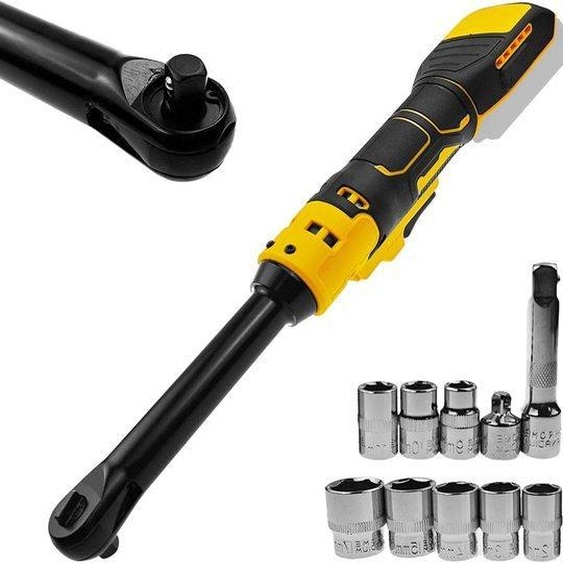Outils électriques - Perceuses à percussion sans fil - Démarrage rapide - Col allongé de 15,2 cm - 3/8 pouces - Jaune