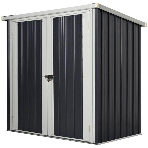 Outsunny - Abri de jardin - remise pour outils - abri vélo - abri poubelle - 2 portes verrouillables - dim. 147L x 86l x 134H cm - tôle dacier noir