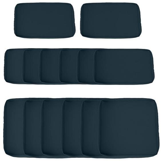 Outsunny - Housse de coussin - Polyester - 65x8x65cm - Bleu