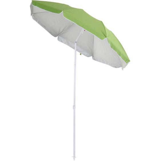 Outsunny - Parasol inclinable octogonal de plage ø 150 cm tissu polyester haute densité anti-UV mât démontable sac de transport inclus vert