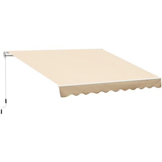 Outsunny - Store banne manuel rétractable aluminium polyester imperméabilisé 3L x 2,5l m beige