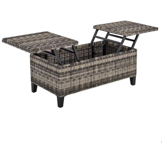 Outsunny - table basse - Résine tressée - 103x50x455 cm - Gris