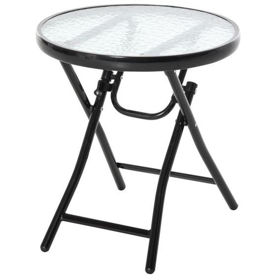 Outsunny - table de jardin - Métal - 45x45x50cm - Noir