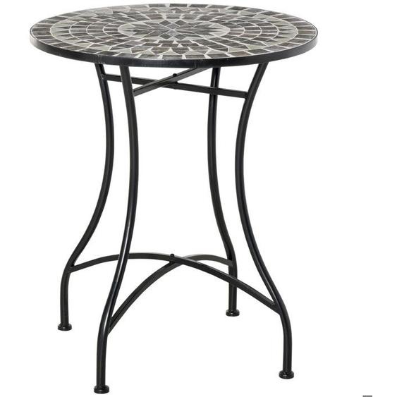 Outsunny - table de jardin - Métal - 60x60x71cm - Gris