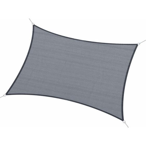 Voile dombrage rectangulaire 6L x 4l m hdpe gris
