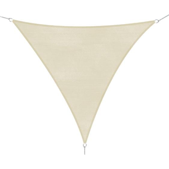 Outsunny - Voile dombrage triangulaire grande taille 6 x 6 x 6 m polyéthylène haute densité résistant aux uv crème