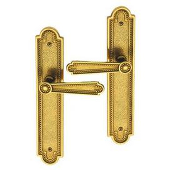 Ouvre&deco - Ouvre&Déco - 2 poignées de porte chenonceaux sans trou, Laiton poli entraxe 195 mm