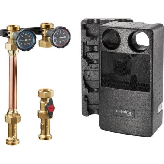 Oventrop Système de raccordement de chaudière 1357070 Regumat S-180, DN 25, sans pompe, avec robinet à boisseau sphérique