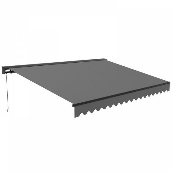 Oviala - Store banne semi-intgral 2,5x2m en aluminium gris