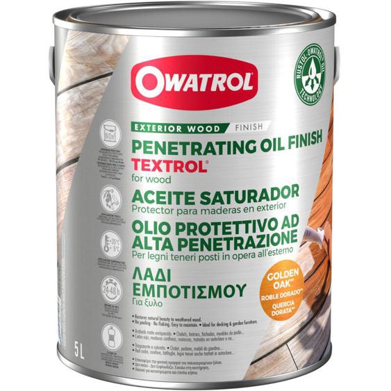 Owatrol - Saturateur Textrol Bois Résineux et Feuillus Couleur: Chêne doré - Conditionnement: 5L