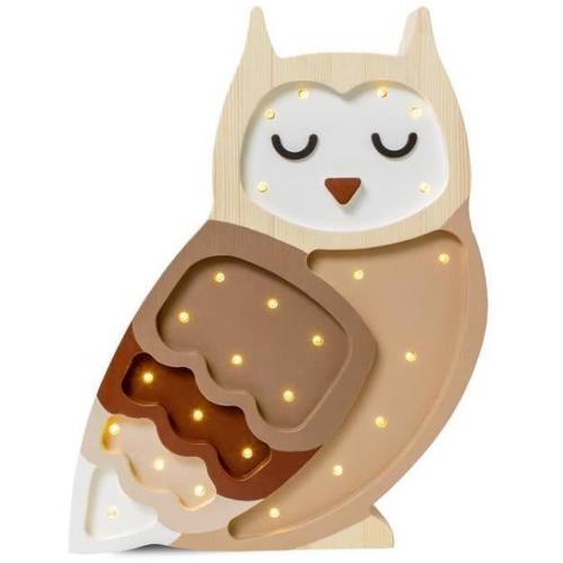 OWL-Lampe à poser LED Hibou Ombre brown Little Lights