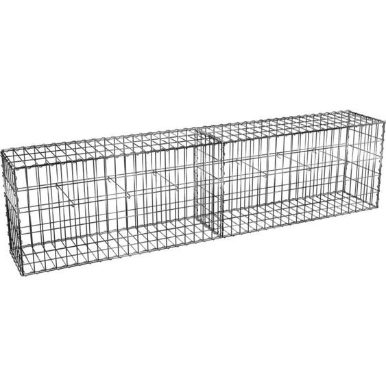 Oxeo - Gabion dimensions 200x50x30cm - Mur avec pierres - Mur de soutènement - Paroi Bordure de jardin - avec spirales et entretoises