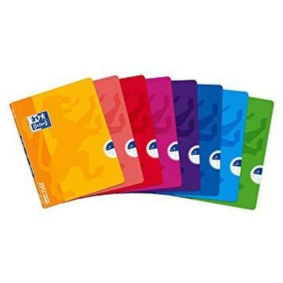 Oxford openflex carnet de notes agrafé 48 feuilles 4x4 couverture plastique a5+ couleurs -pack 10u-