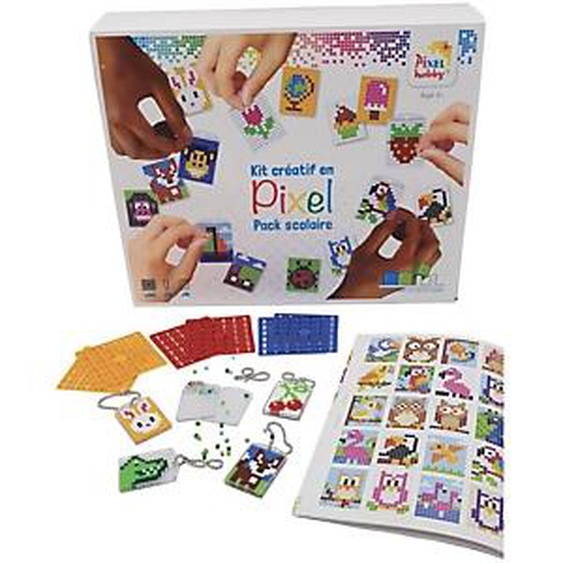 OZ INTERNATIONAL Kit de 15 porte-clés à réaliser avec des pixels 3D, fixation immédiate