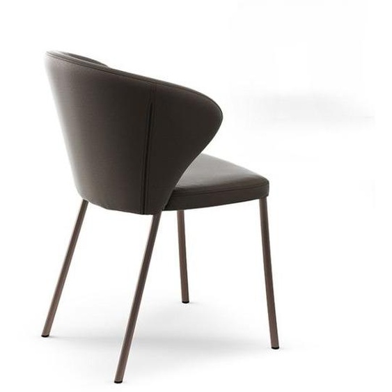 OZZIO ANDRE Chaise en Eco-cuir graphite avec piétement en métal
