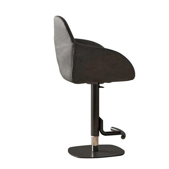 Ozzio Baldo  Tabouret de bar en Velours et Métal Graphite