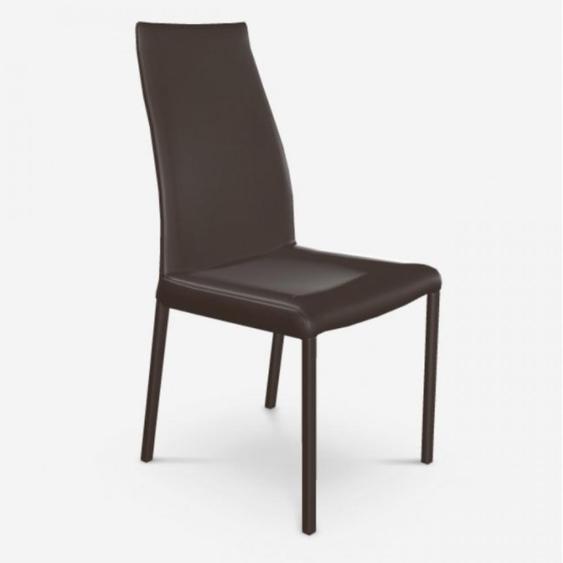 OZZIO BLITZ Chaise en Eco-cuir moka