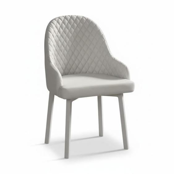 OZZIO DEMETRA Chaise pivotant en Cuir Blanc