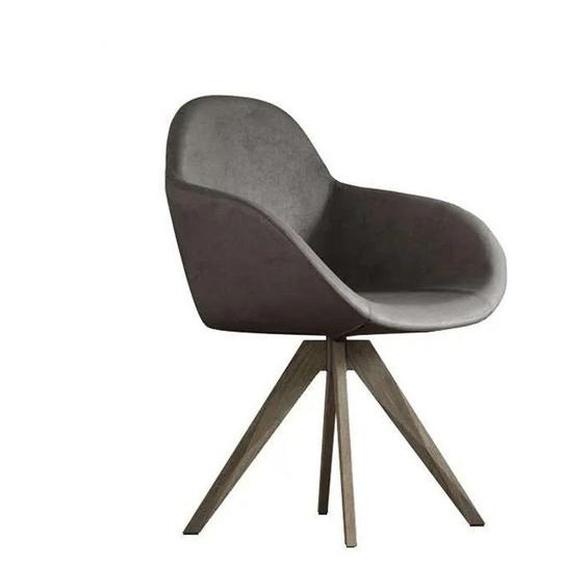 OZZIO FIONA Fauteuil en Velours et piètement en Hêtre