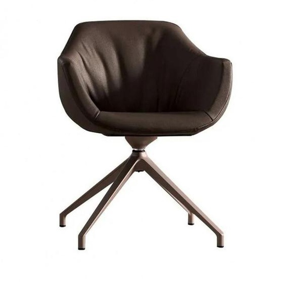 OZZIO HALIA Chaise Pivotant en Velours et Métal