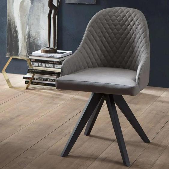 OZZIO OLIMPIA Chaise en Chêne et  Eco-cuir nubuk Ghiccio