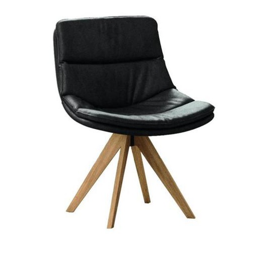 OZZIO SALLY Fauteuil en Velours avec pieds en hêtre