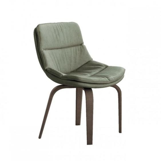 OZZIO SELENA Fauteuil pivotant en Velours avec pieds en bois