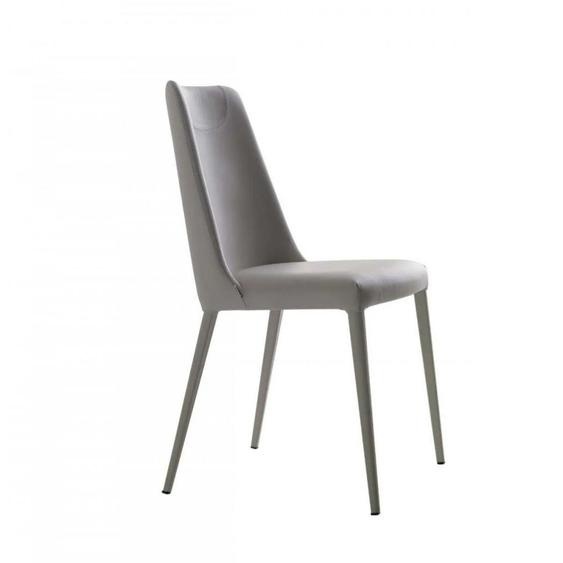 OZZIO SOFIA Chaise en cuir gris