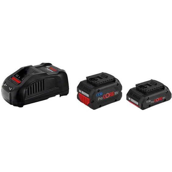 Pack 2 batteries 18V Procore 4Ah/5,5Ah + chargeur rapide - BOSCH - 1600A0214A