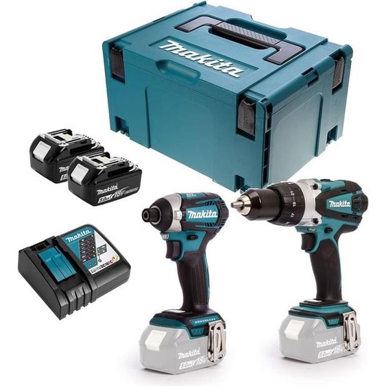 Pack 2 outils 18V LXT (2x5,0 Ah) (DHP458Z + DTD154Z) - MAKITA DLXCBO021