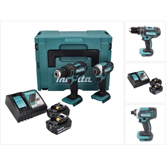 Pack 2 outils MAKITA DLX2131TJ (DHP482Z + DTD152Z) 18V Li-ion LXT (2 x 5,0 Ah)