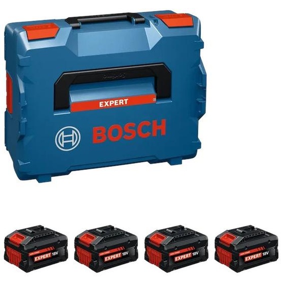 Pack 4 batteries 18 V 5.5 Ah + L-BOXX BOSCH EXPERT 1600A0373H