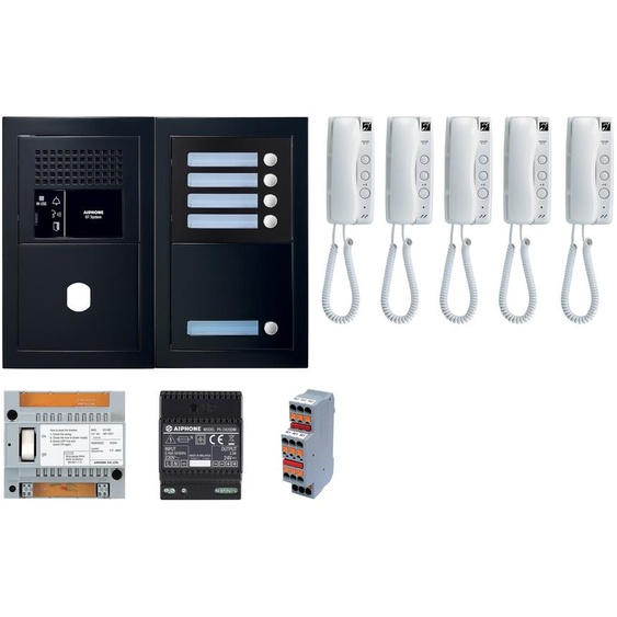 Pack audio 4 postes complet blanc - AIPHONE - 200375