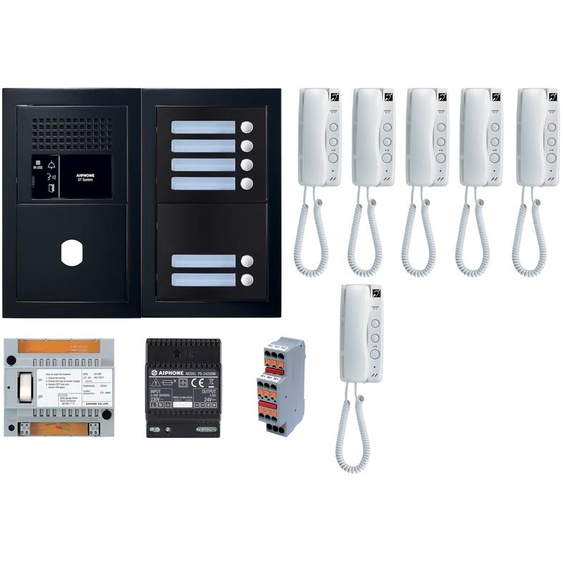 Pack audio 4 postes complet blanc - AIPHONE - 200375