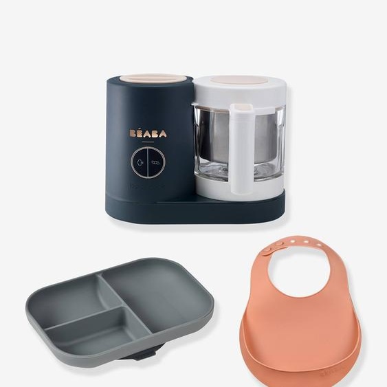 Pack Babycook Néo + Assiette compartimentée et Bavoir offerts bleu nuit