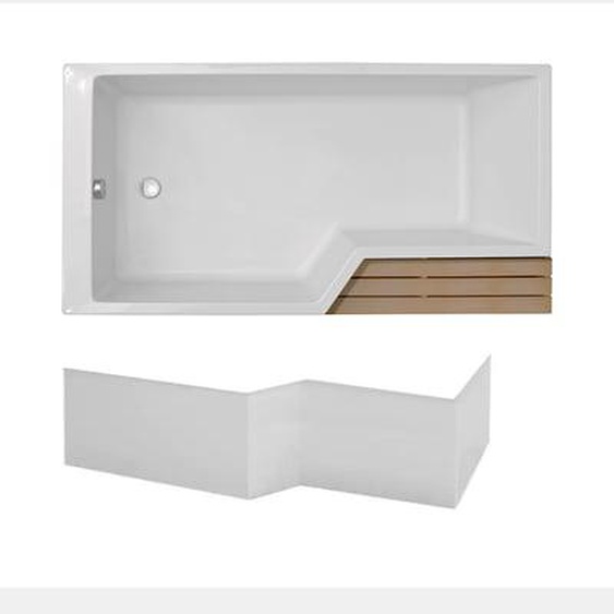 Pack baignoire bain douche 150 x 80 Neo version gauche + tablier