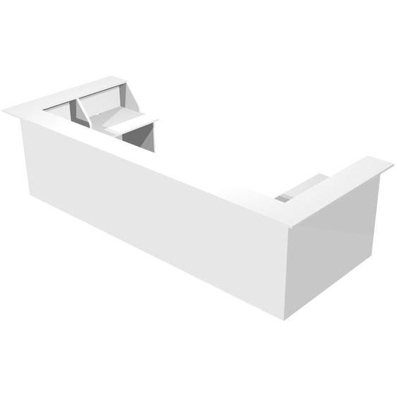 Pack Banque daccueil Ola - 2 x Angles 90° + 2 x Modules hauts L.120 cm + 2 x Modules hauts L.80 cm - Blanc