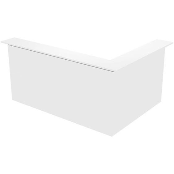 Pack Banque daccueil Ola - Angle 90° + Module haut L.140 cm + Module haut L.80 cm - Blanc