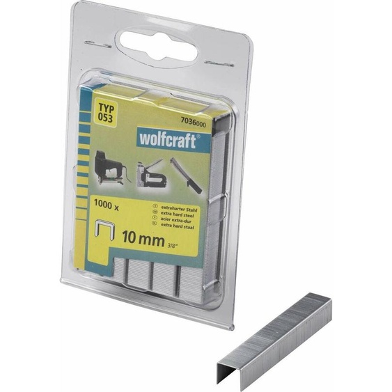 Pack De 1000 Agrafes Largeur 10mm. Type 053. 7036000 Wolfcraft