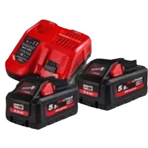 Pack de 2 batteries 18V M18 HNRG HIGH OUTPUT™ 5,5 Ah+ chargeur M12-18 FC - MILWAUKEE TOOL - 4933464713