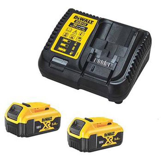 Pack de 2 batteries DEWALT DCB115P2 - XR 18V 5Ah Li-Ion avec chargeur