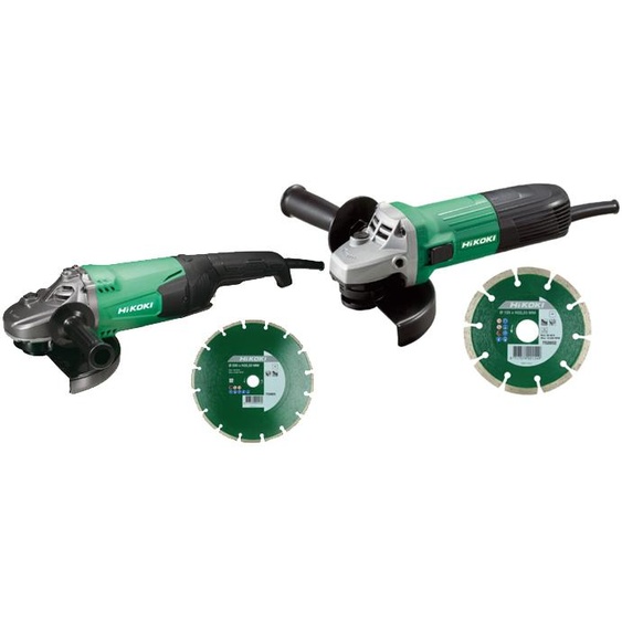 Pack de 2 meuleuses (G13STA 600 W / G23ST 2000 W) avec 2 disques diamants en boîte carton - HIKOKI - KG23SAYBZ