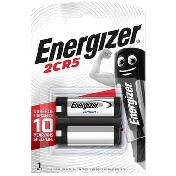 Pack de 2 mini piles 2CR5 lithium