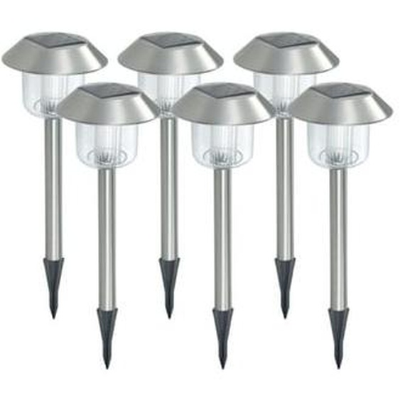 Pack de 6 balises solaires RVB et blanc, IP44
