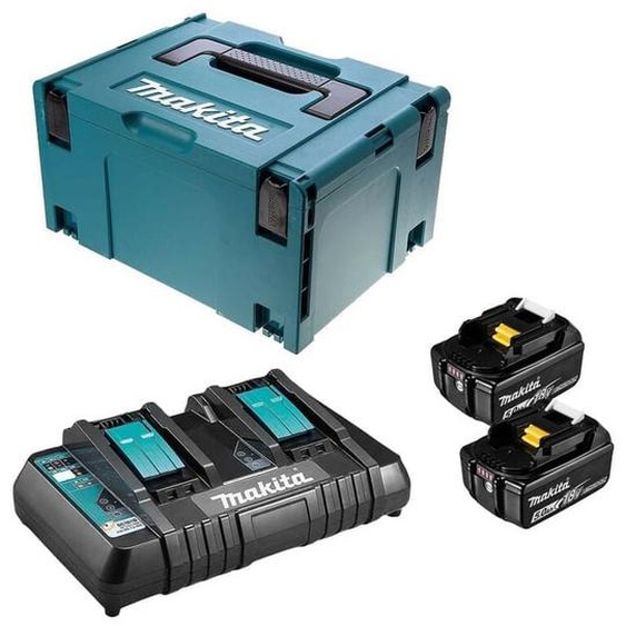 Pack énergie MAKITA BL1850B 197629-2 - 18V - 2 batteries - 5Ah - En coffret MAKPAC
