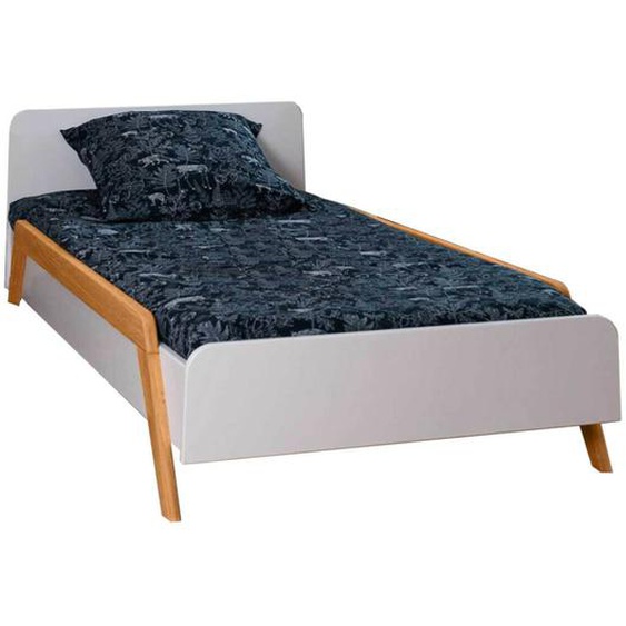 Pack Lit Enfant Évolutif Avec Barrières Et Matelas Bois Massif Dixia Blanc Et Bois