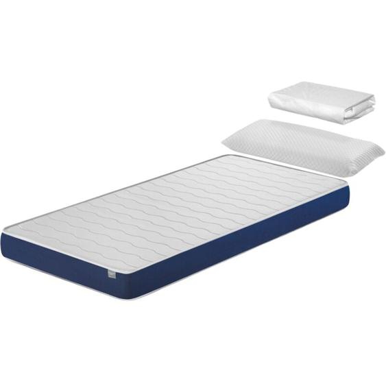 Xaluca - Pack lit enfants Matelas 80X160 h14 cm ergo confort + 1 oreiller 80x35 cm + 1 Protege matelas 80x160 cm